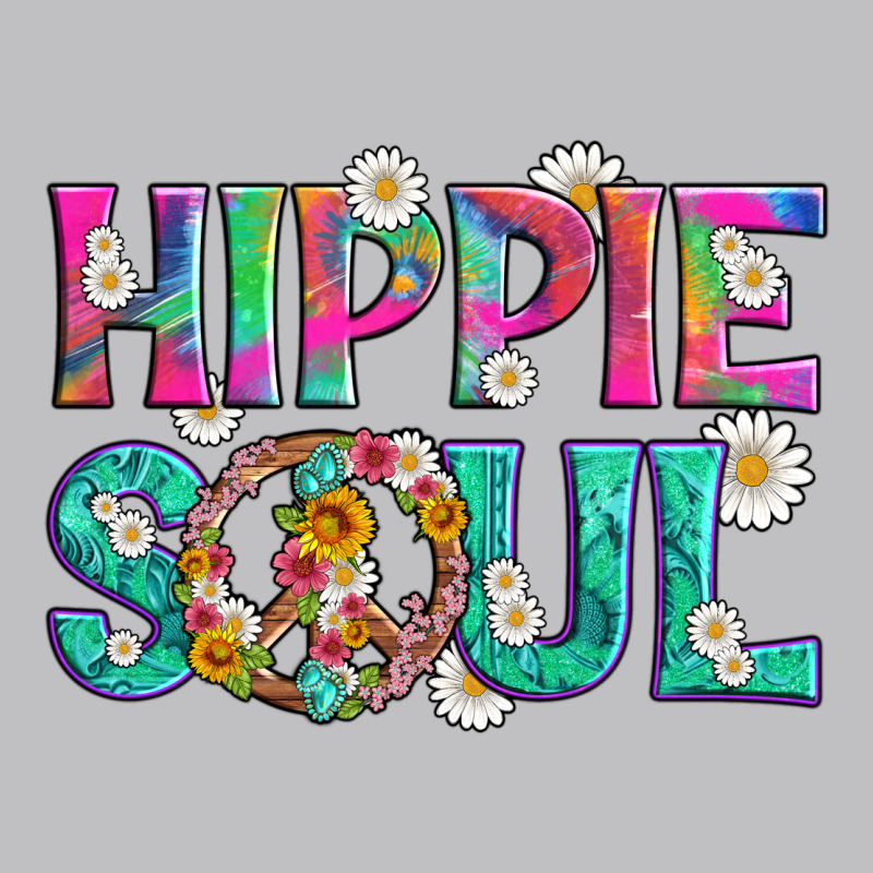 Hippie Soul With Tie Dye And Flowers Long Sleeve Tee by Artiststas | Teevron