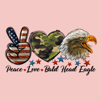 Peace Love Bald Head Eagle Urban Heavy Tee | Teevron