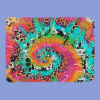 Tie Dye Leopard Cowhide Glitter Background Long Sleeve Tee | Teevron