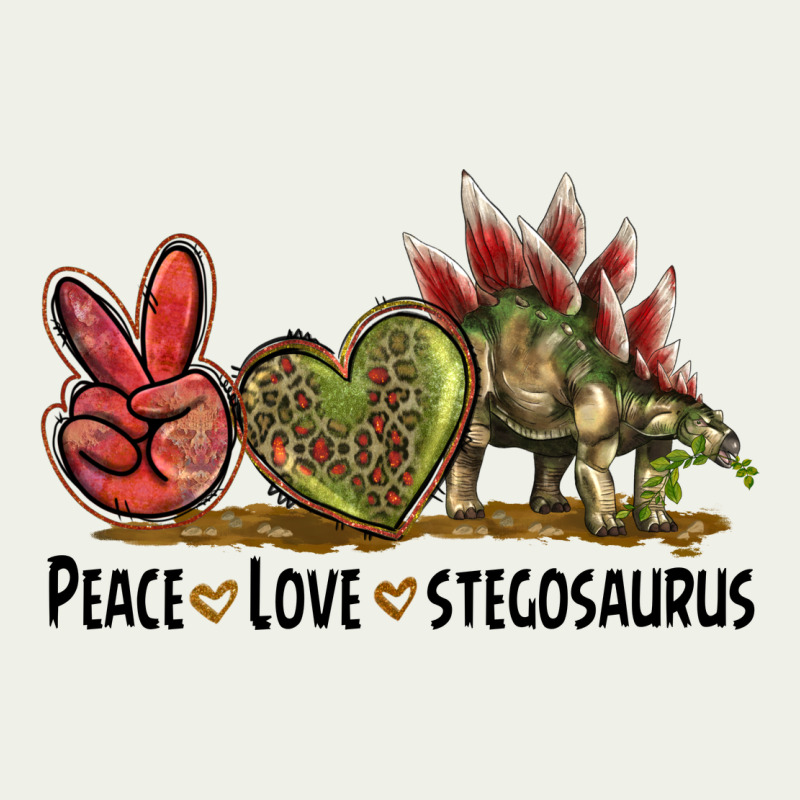 Peace Love Stegosaurus Urban Heavy Tee by LillyAllenDesigns | Teevron