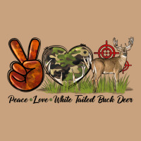 Peace Love White Tailed Buck Deer Vintage Tee | Teevron