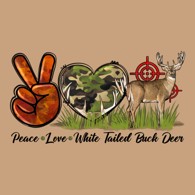 Peace Love White Tailed Buck Deer Vintage Tee by LillyAllenDesigns | Teevron