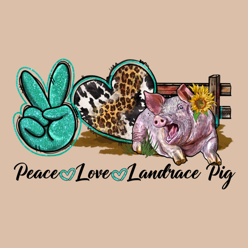 Peace Love Landrace Pig Urban Heavy Tee by LillyAllenDesigns | Teevron