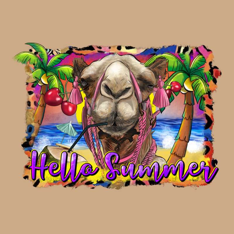 Hello Summer Camel At The Beach Vintage Hoodie by BarkalooDesign | Teevron