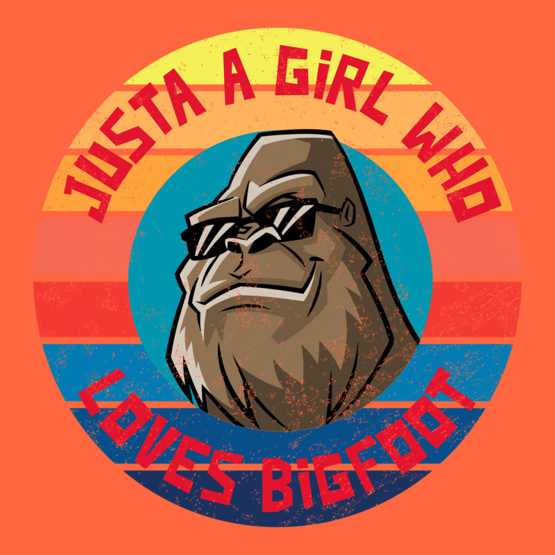 Retro Sunset Just A Girl Who Loves Bigfoot Premium Hoodie by artisFamous | Teevron