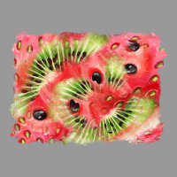 Watermelon Strawberry Kiwi Background Vintage Hoodie | Teevron