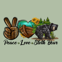 Peace Love Sloth Bear Urban Heavy Tee | Teevron