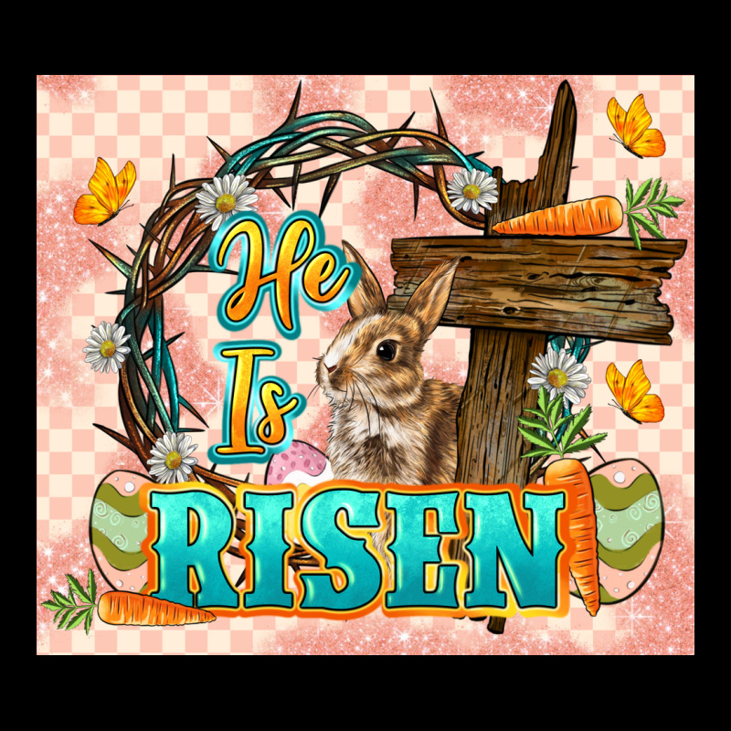 Easter Day He Is Risen 20oz Skinny Premium Tee by LillyAllenDesigns | Teevron