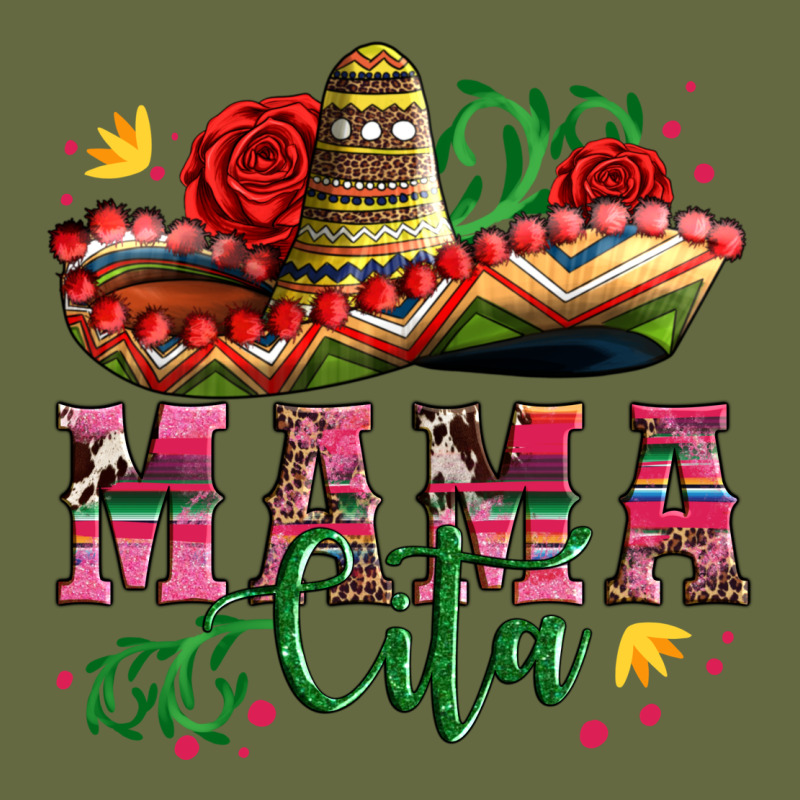Mama Cita With Sombrero Hat And Roses Long Sleeve Tee by Artiststas | Teevron