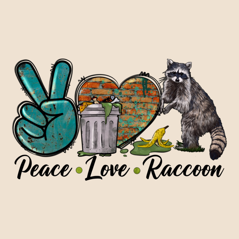 Peace Love Raccoon Urban Heavy Tee by LillyAllenDesigns | Teevron