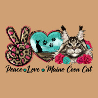 Peace Love Maine Coon Cat Vintage Tee | Teevron