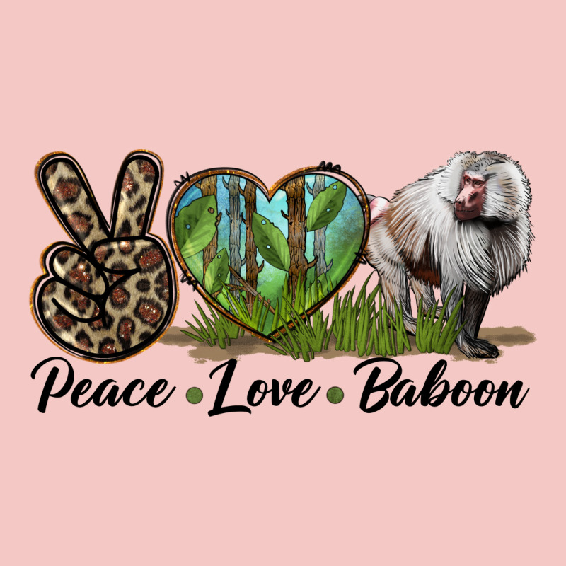 Leopard Peace Love Baboon Urban Heavy Tee by LillyAllenDesigns | Teevron