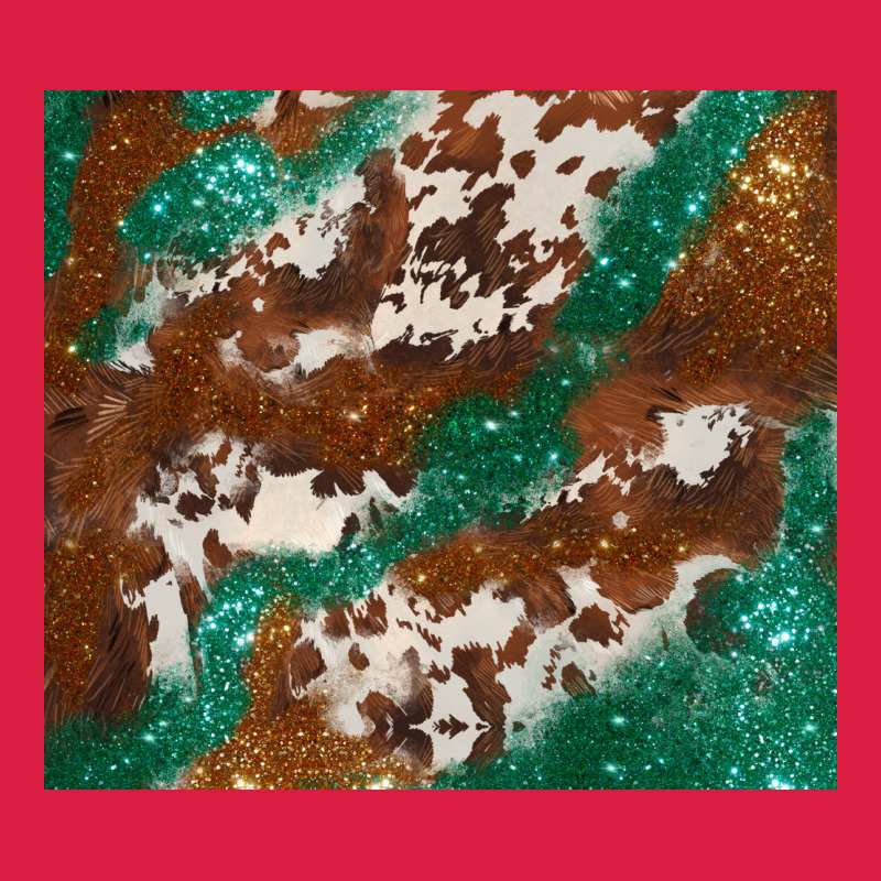 Brown Cowhide Glitter Premium Hoodie by BarkalooDesign | Teevron