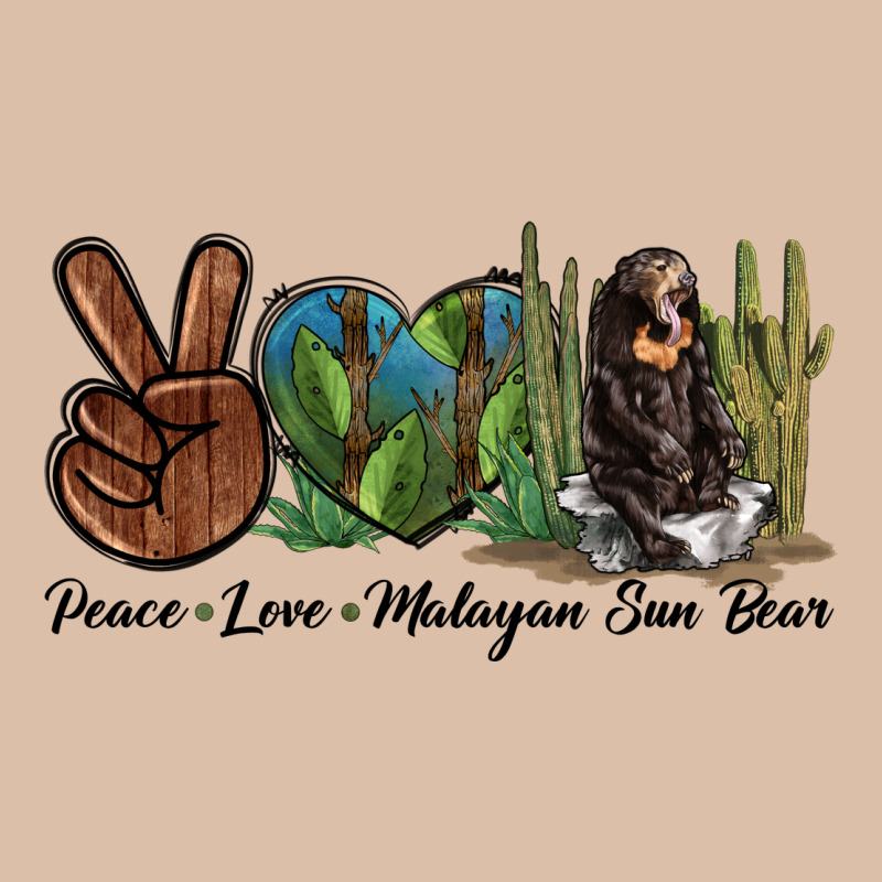 Peace Love Malayan Sun Bear Urban Heavy Tee by LillyAllenDesigns | Teevron