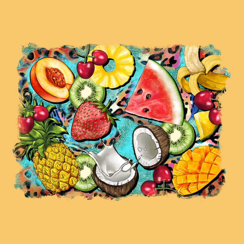 Summer Fruits Background Vintage Hoodie by BarkalooDesign | Teevron