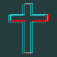 A Neon Christian Cross Premium Hoodie | Teevron
