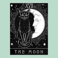 Tarot Card Crescent Moon And Cat Graphic Premium Hoodie | Teevron