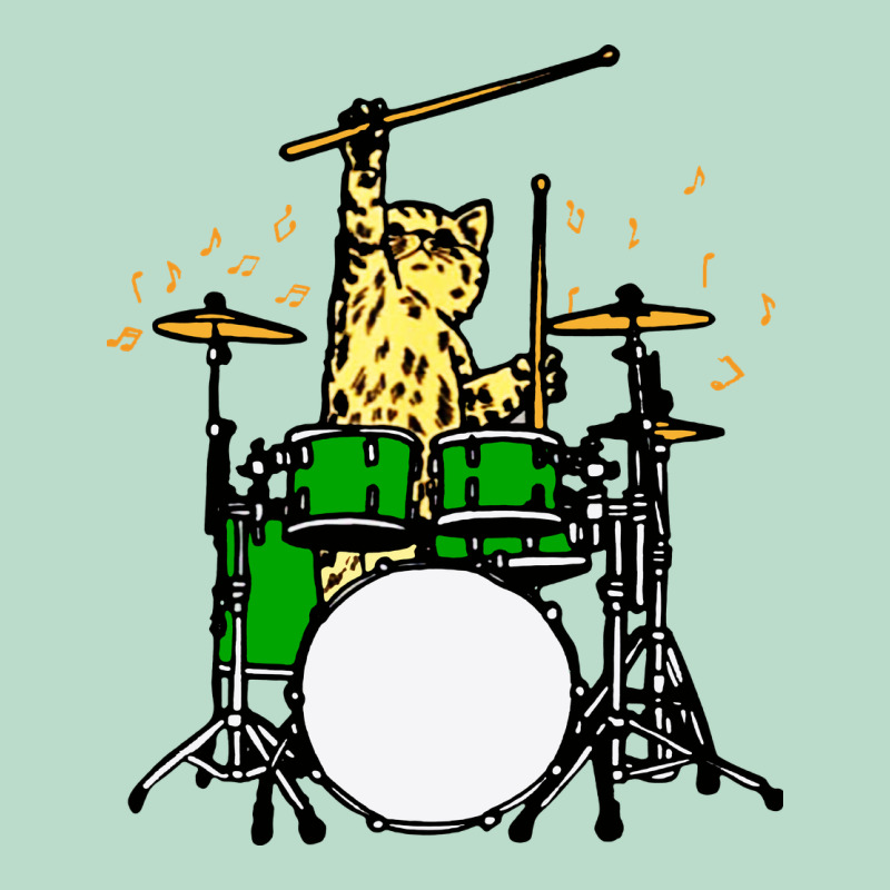 Drummer Cat Music Lover Musician Playing The Drums Premium Hoodie by artisFamous | Teevron