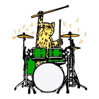 drummer cat music lover musician playing the drums | Teevron