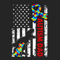 Mens Distressed Dinosaur Autism Dad Usa Flag Premium Hoodie | Teevron