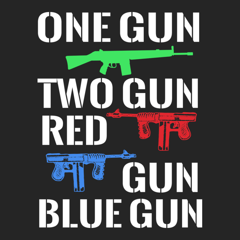 One Gun Two Gun Red Gun Blue Gun Premium Hoodie by artisFamous | Teevron