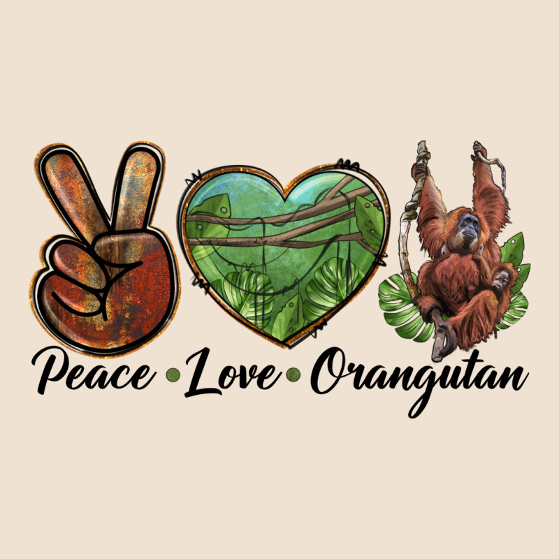 Peace Love Orangutan Urban Heavy Tee by LillyAllenDesigns | Teevron