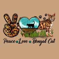 Peace Love Bengal Cat Vintage Tee | Teevron