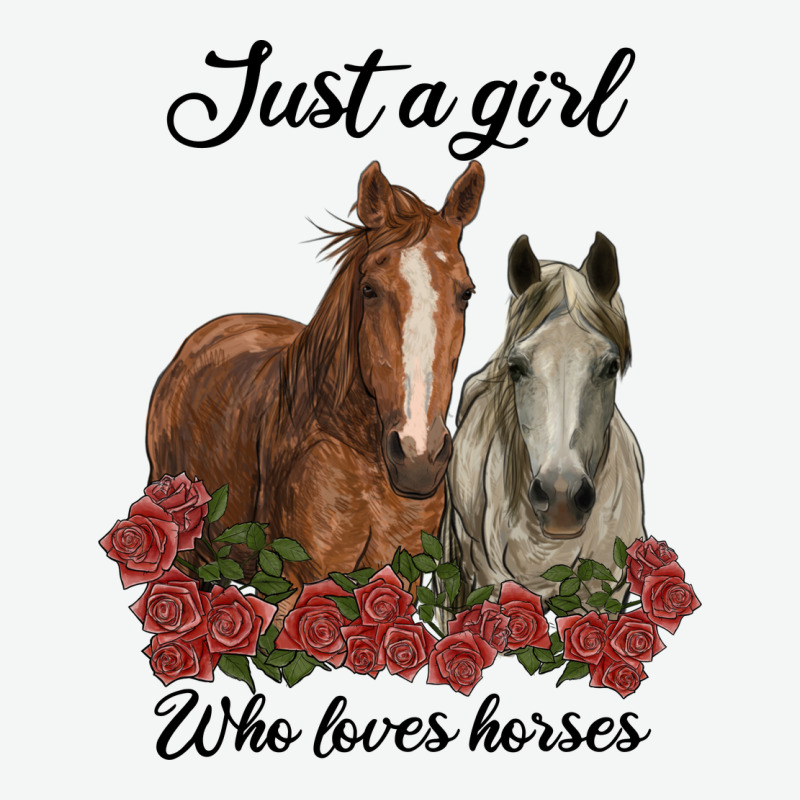 Just A Girl Who Loves Horses No Background Urban Heavy Tee by RanaPortraitStore | Teevron