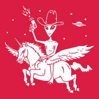 Alien Riding Unicorn  Cool Ufo Cowboy Premium Hoodie | Teevron