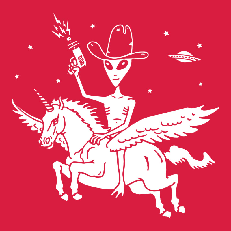 Alien Riding Unicorn  Cool Ufo Cowboy Premium Hoodie by artisFamous | Teevron