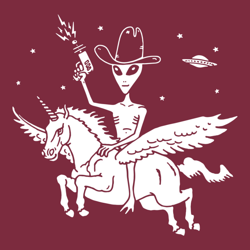 Alien Riding Unicorn  Cool Ufo Cowboy Premium Hoodie by artisFamous | Teevron