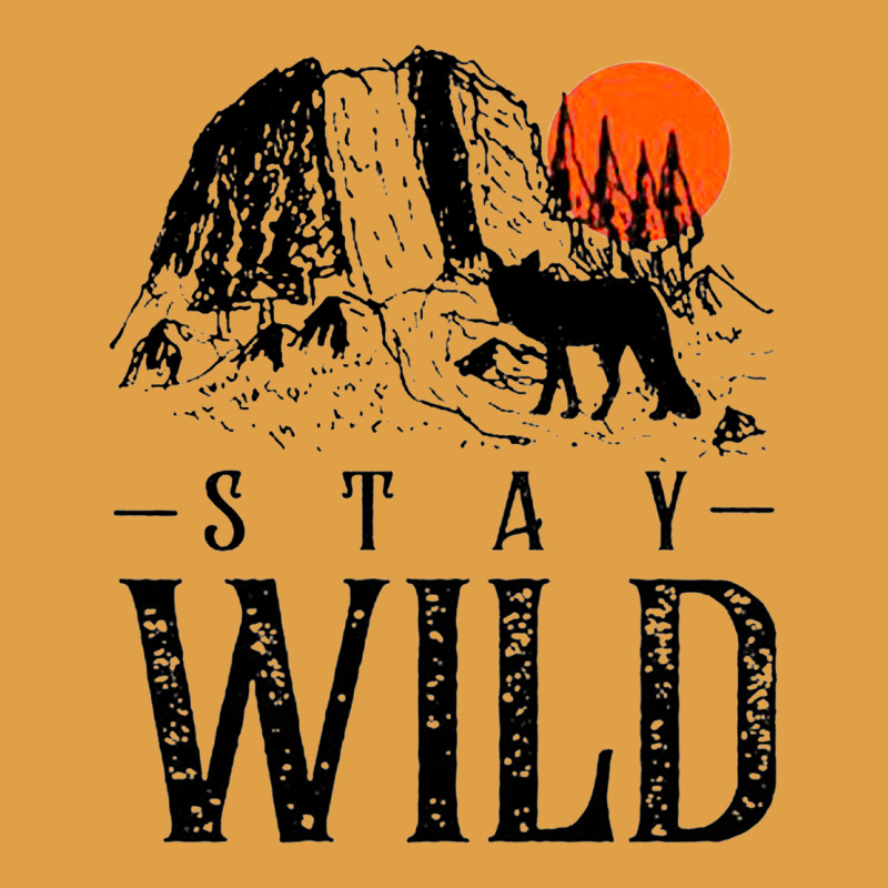 Stay Wild Illustration With Mountain Premium Hoodie by artisFamous | Teevron