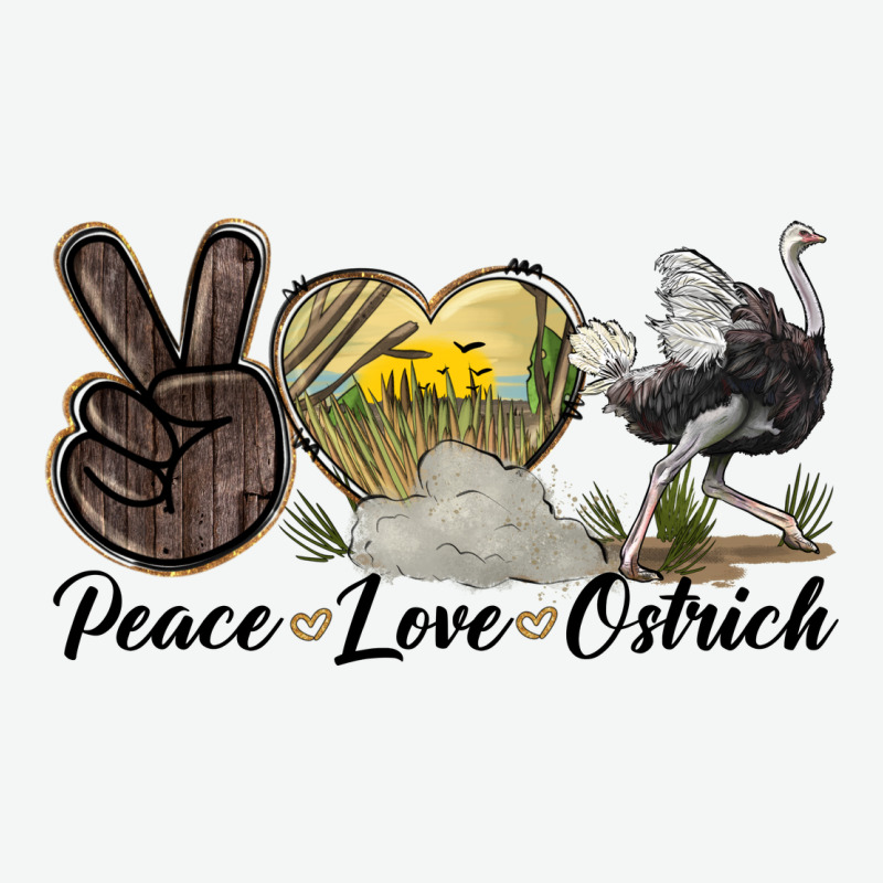 Peace Love Ostrich Urban Heavy Tee by LillyAllenDesigns | Teevron