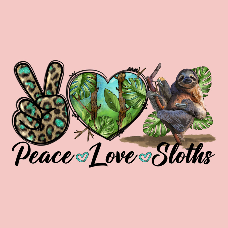 Peace Love Sloths Urban Heavy Tee by LillyAllenDesigns | Teevron