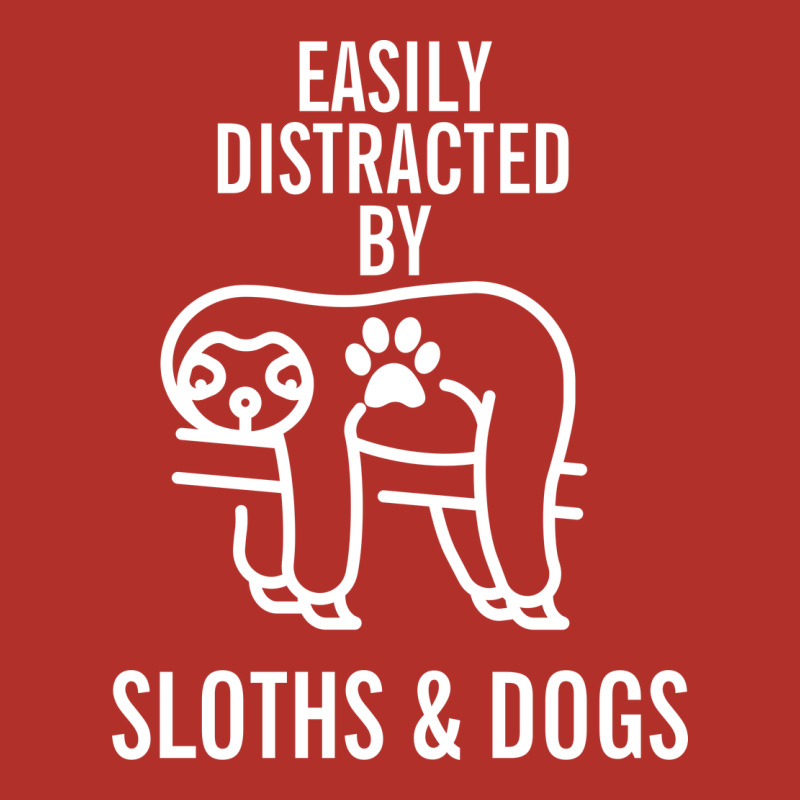Easily Distracted By Sloths And Dogs Funny Sloth Quote Paw Print Premium Hoodie by artisFamous | Teevron