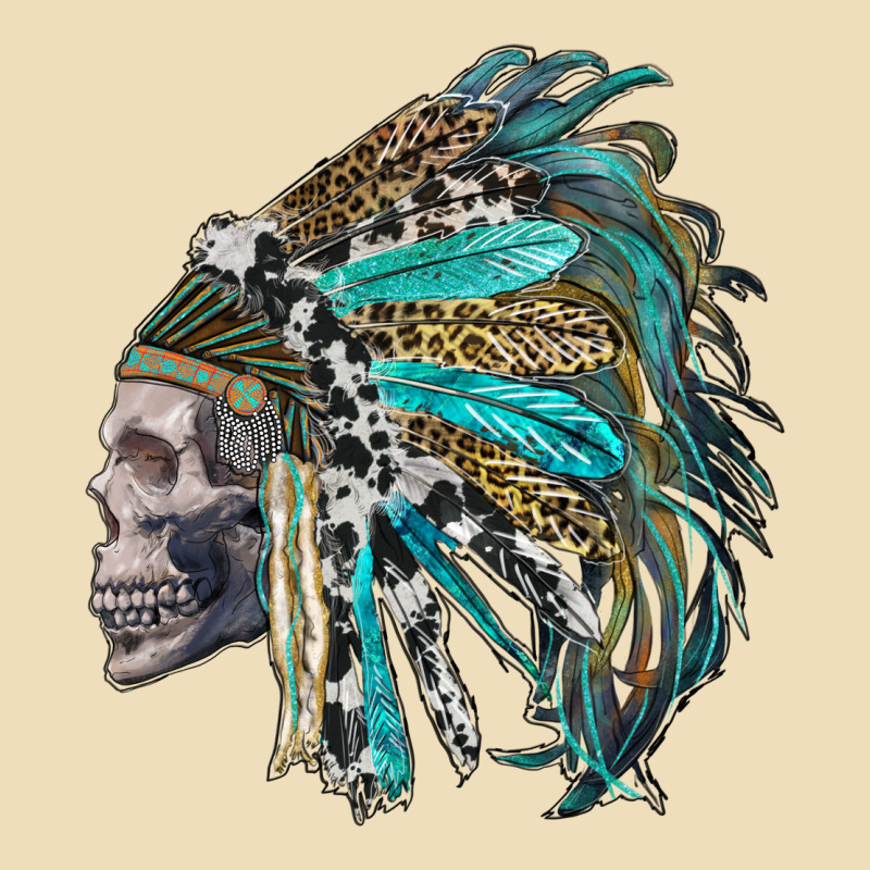 Western Indian Headdress With Skull Premium Hoodie by RanaPortraitStore | Teevron