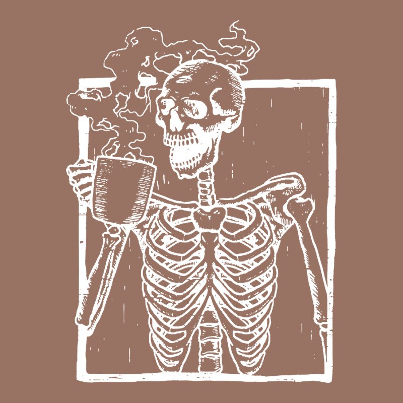 Distressed Skeleton Vintage Smiling Skull Drinking Coffee Premium Hoodie by artisFamous | Teevron