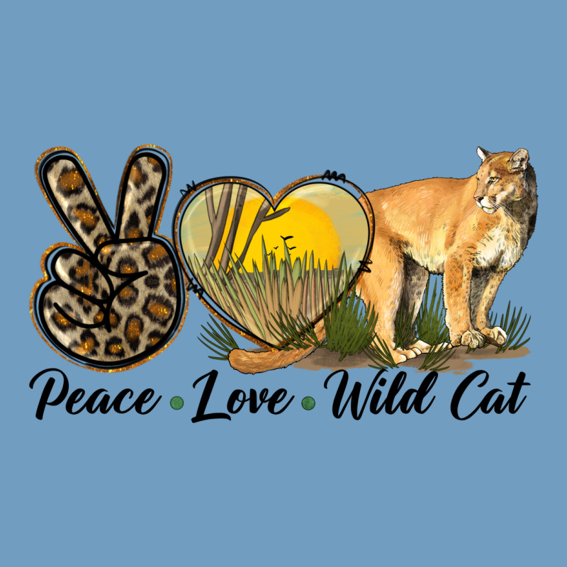 Peace Love Wild Cat Urban Heavy Tee by LillyAllenDesigns | Teevron