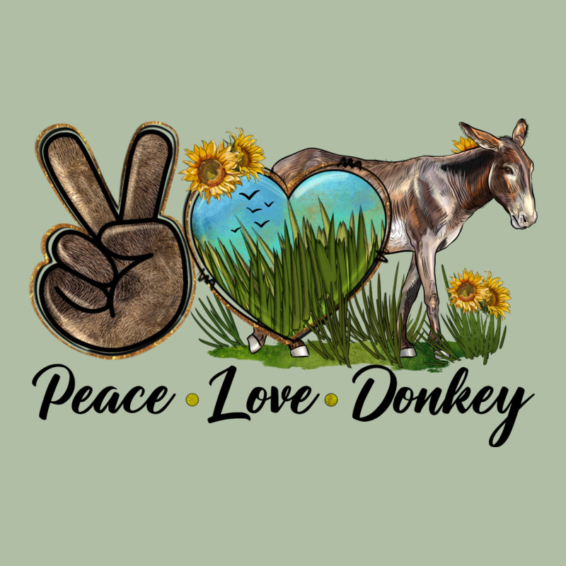 Peace Love Donkey Urban Heavy Tee by LillyAllenDesigns | Teevron