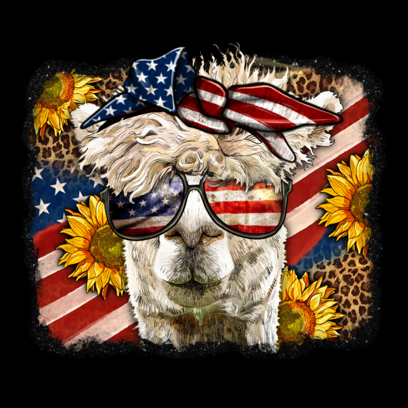 Western 4th Of July Lama Background Premium Tee by LillyAllenDesigns | Teevron