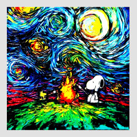 Starry Night Print Van Gogh Parody Premium Hoodie | Teevron
