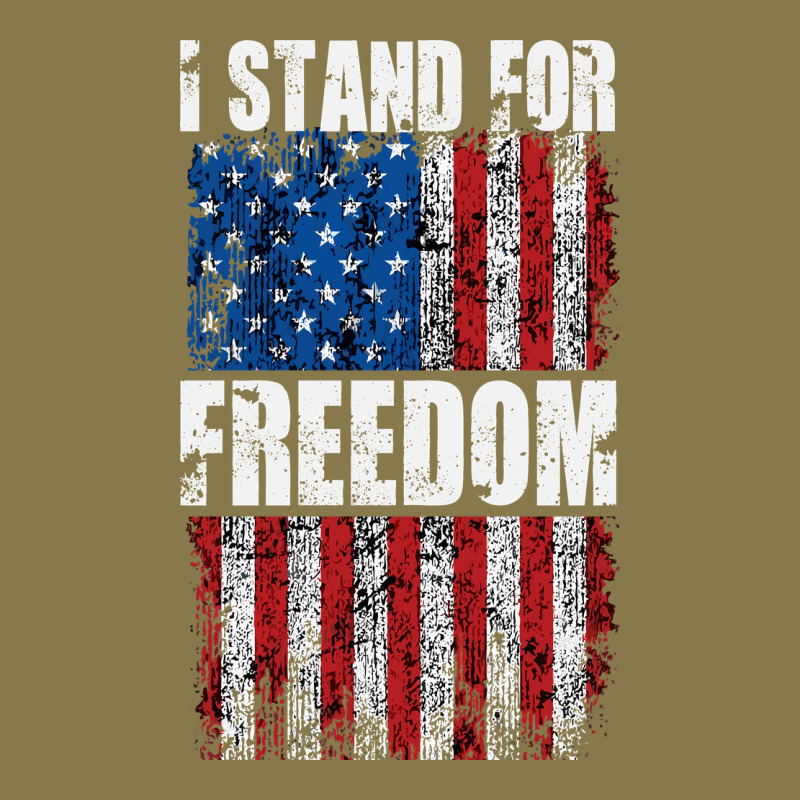 I Stand For Freedom With A Distressed American Flag Premium Hoodie by artisFamous | Teevron