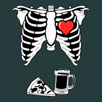 Dad Skeleton Halloween Beer Pizza Premium Hoodie | Teevron