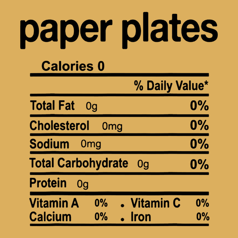 Paper Plates Nutrition Facts Funny Thanksgiving Christmas Premium Hoodie by artisFamous | Teevron