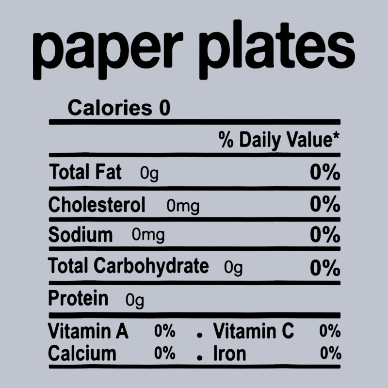 Paper Plates Nutrition Facts Funny Thanksgiving Christmas Premium Hoodie by artisFamous | Teevron