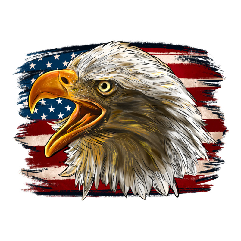 Western American Flag Eagle Premium Tee by LillyAllenDesigns | Teevron