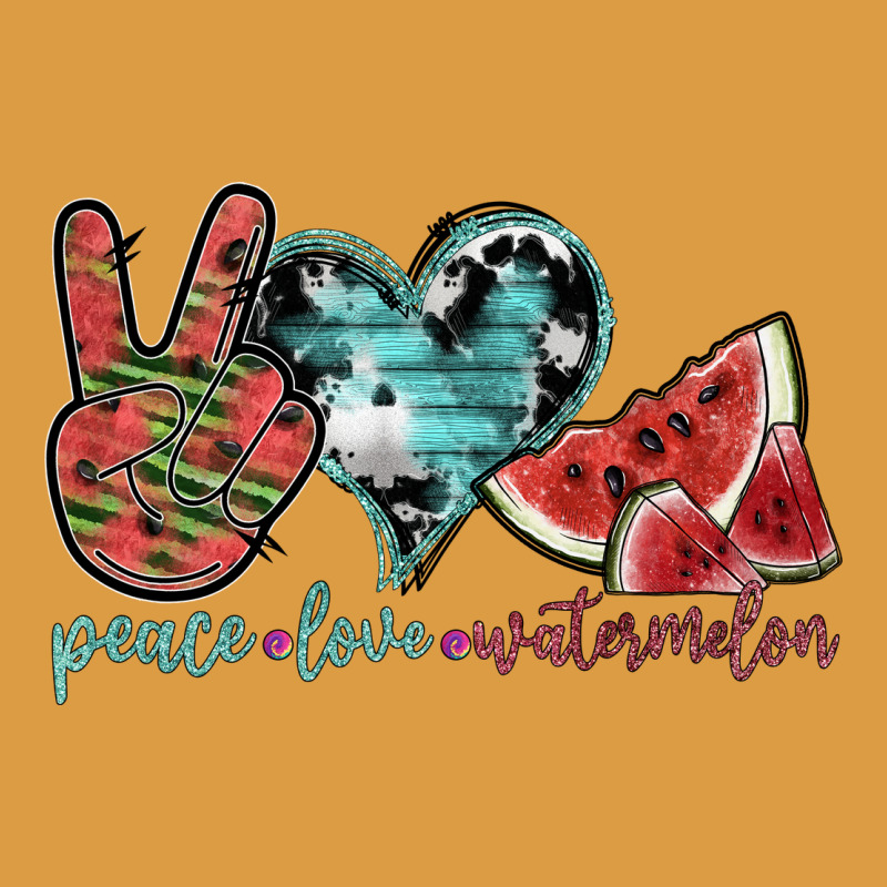 Peace Love Watermelon Urban Heavy Tee by SublimationCraftShop | Teevron