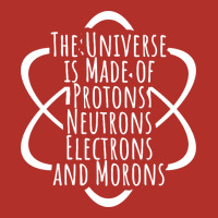 Funny Science Geek Universe Is Made Of Morons White Premium Hoodie | Teevron