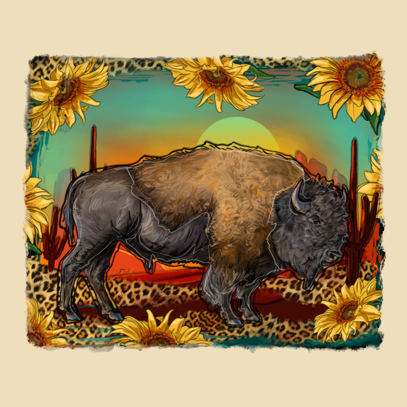 Western Bison With Sunset Background Premium Hoodie by RanaPortraitStore | Teevron