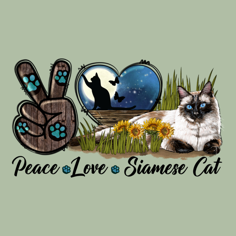 Peace Love Siamese Cat Urban Heavy Tee by LillyAllenDesigns | Teevron